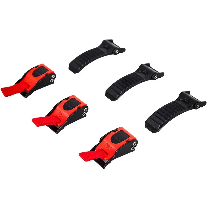 2 Buah Klip Tali Dagu Helm Sepeda Motor dengan Pengunci Cepat dari Plastik Nilon untuk Pengendara Universal, Pengikat Pengaman Helm, Aksesoris Helm