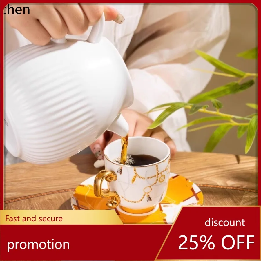 

HXL Bone China Coffee Cup and Saucer Set of 6 with Gift Box Cups Ceramics Wedding Gifts Home Decor