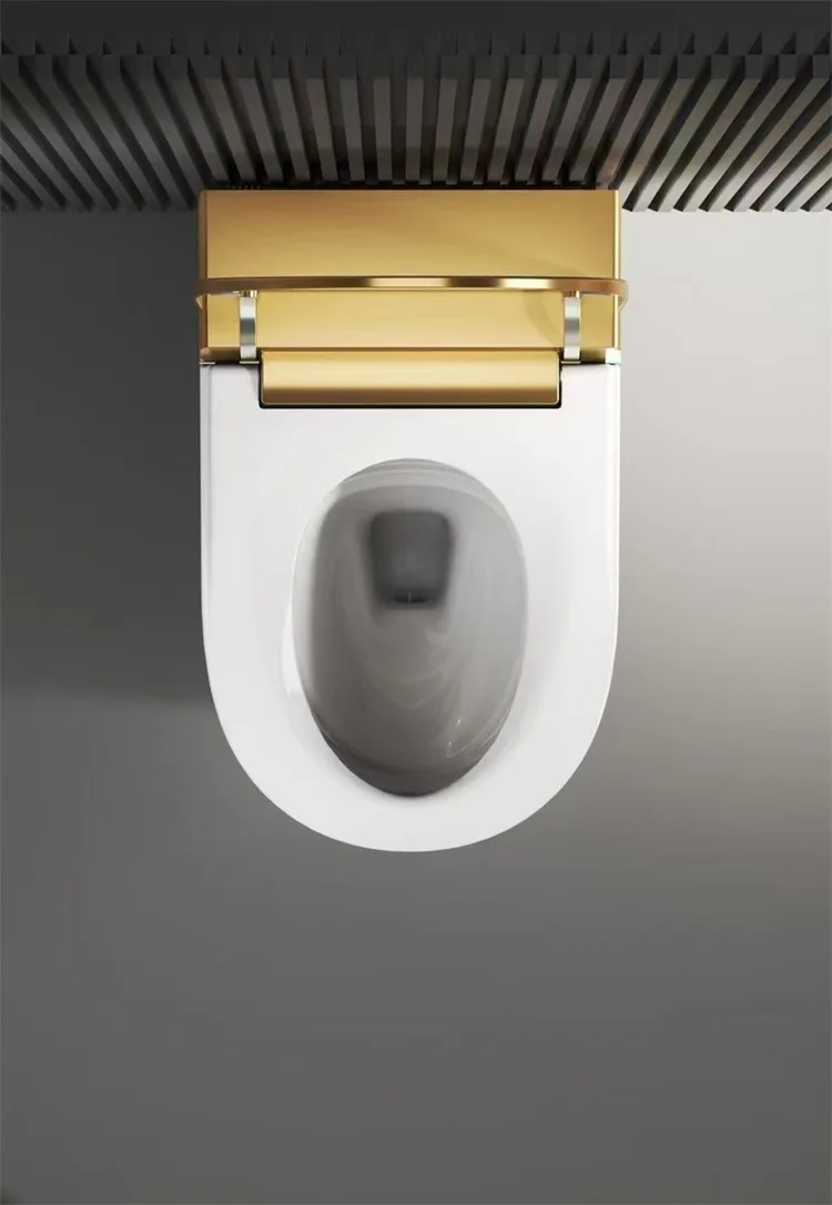 Patrón de oro tiran local colgante inodoro inteligente colgante de pared multifunción