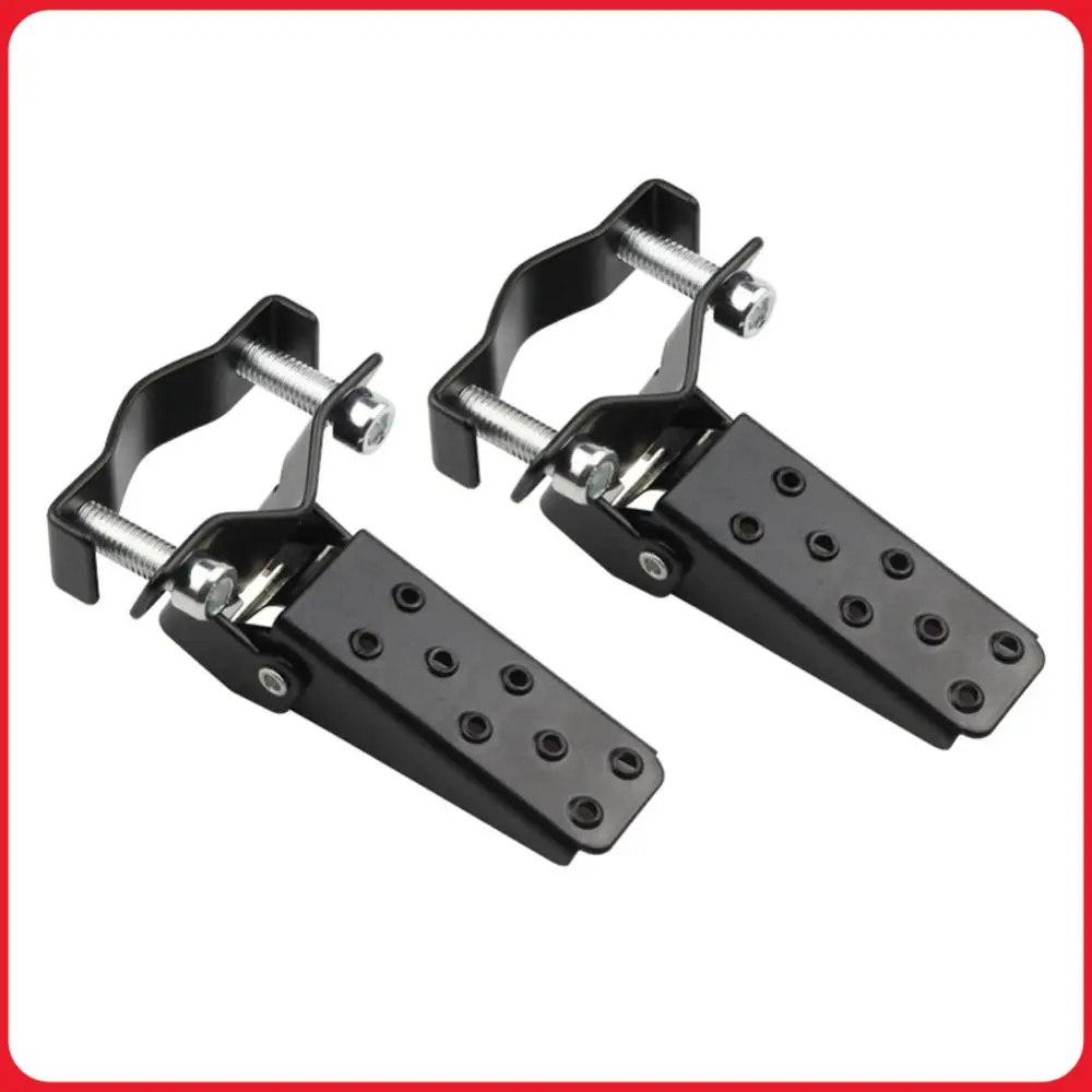 1/2Pair Motorcycle Metal Footrests Pedals Folding Black Motorcycle Passenger Foot Peg MTB BMX Bike Pedal Universal Bike Parts
