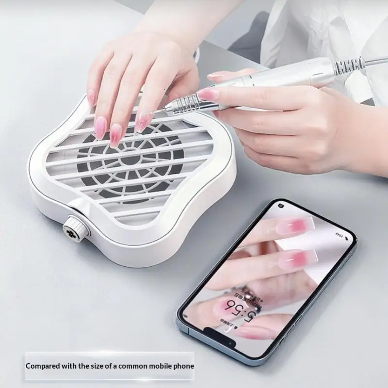 Odkurzacz do pyłu paznokci z dżetami i 10 wkładami filtrującymi, mocny wentylator, bezstopniowa regulacja, idealny do salonu paznokci akrylowych.
