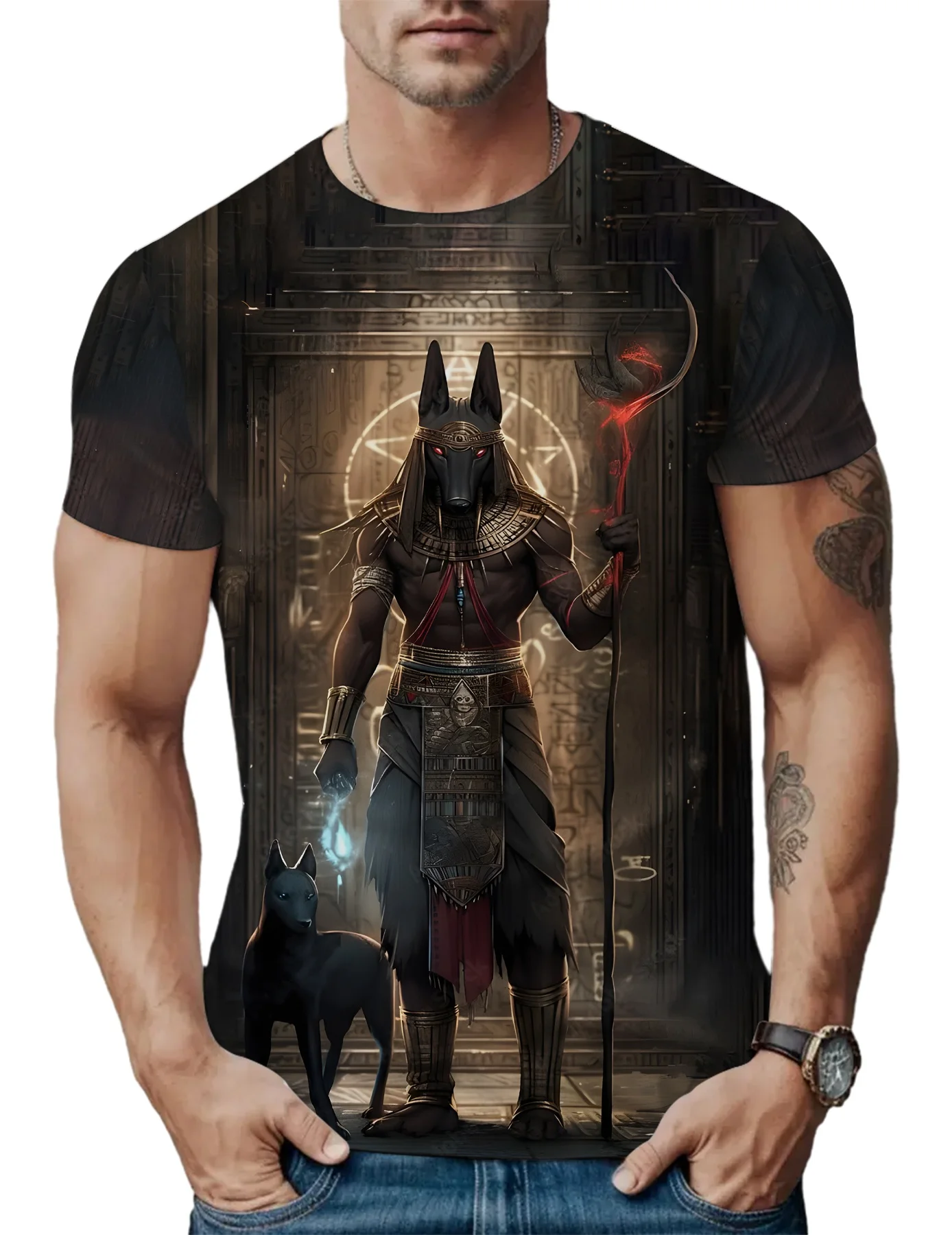 

Summer fashion casual sports short sleeved round neck T-shirt top 3D digital printing street daily office T-shirt top