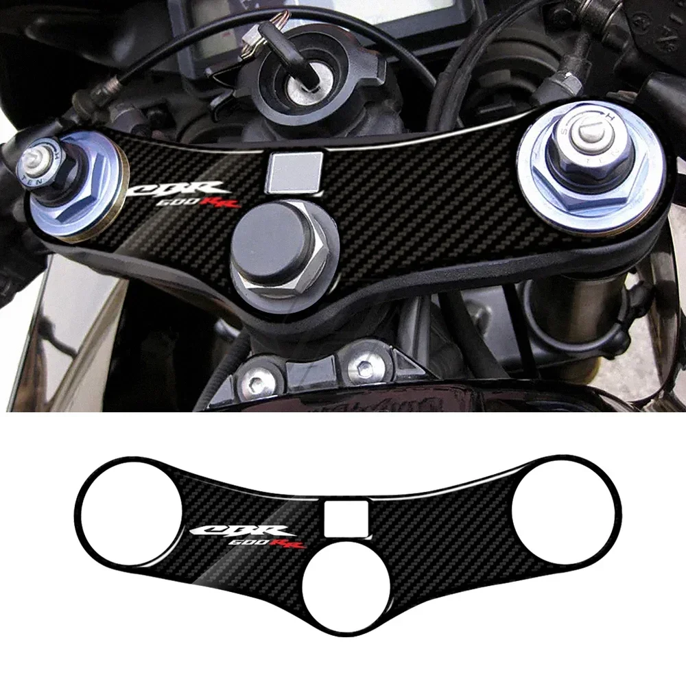 Для Honda CBR600RR 2005-2006 3D карбоновая верхняя тройная наклейка на переднюю вилку мотоцикла Defender