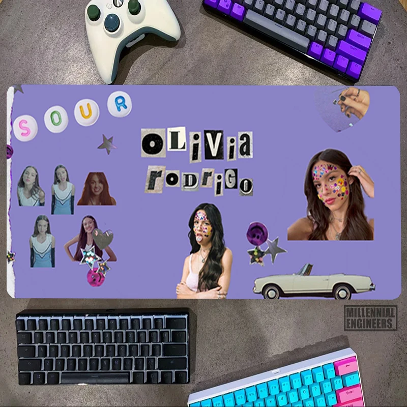 Premium Mousepad O-Olivia Cool R-Rodrigo Singer Sour Mouse Pad Gaming Mats Office Accessories Keyboard Big Mousepepad Desk Mat