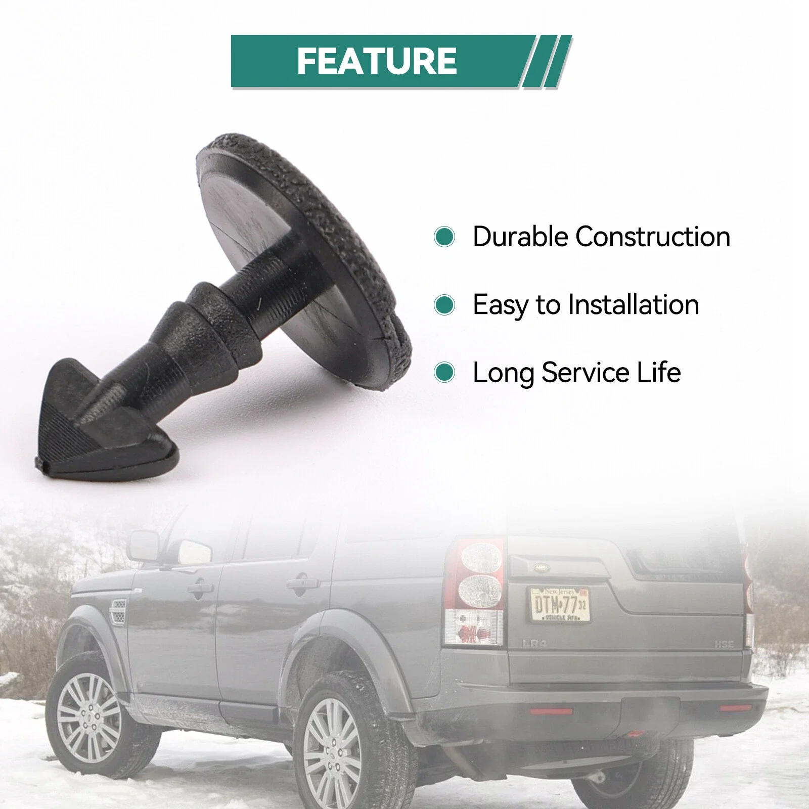 10pcs Auto Clip Rear Bumper Tow Cover Clips For LR Freelander 2 Discovery 3/4 Range Rover Sport 05-09 DYR500010