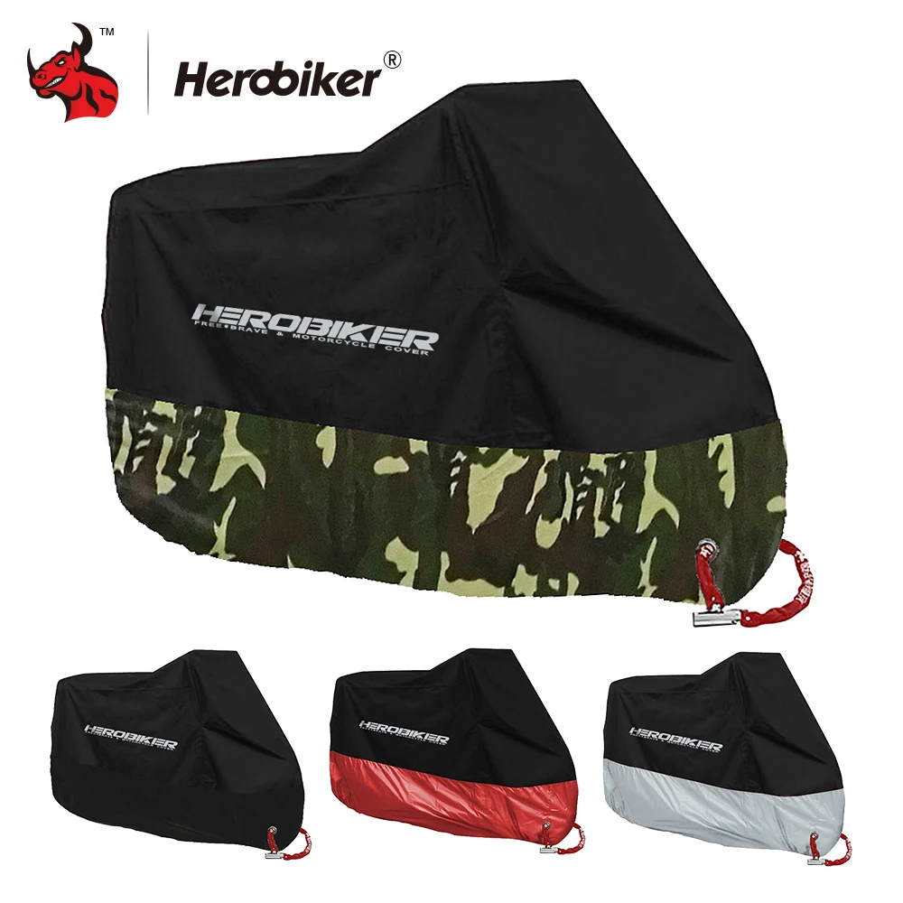 

HEROBIKER Motorcycle Cover Bike All Season Waterproof Dustproof UV Protective Outdoor Indoor Moto Scooter Motorbike Rain