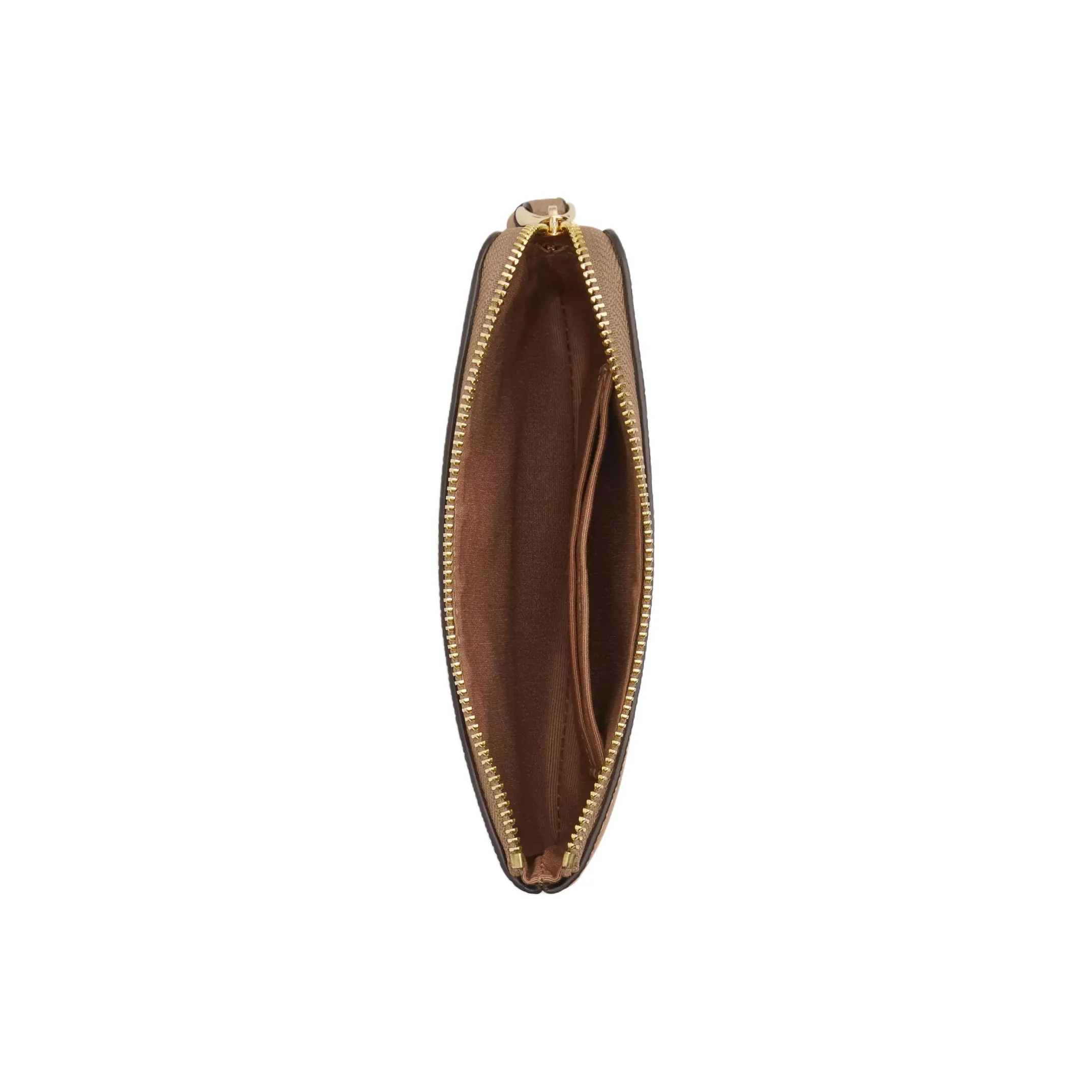 COACH Corner Zip Recycled Leather Wrist Clutch Small Women's Umber CV396-IMTAU view 4