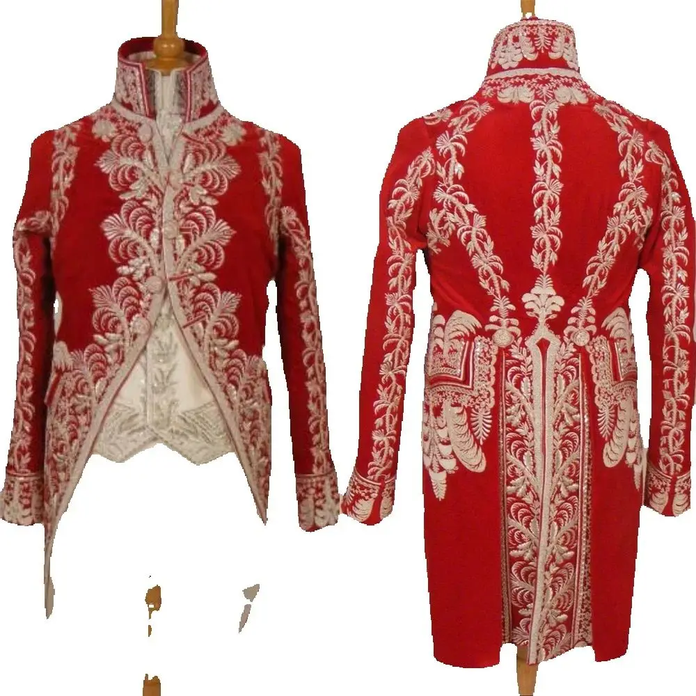 Historical Royal Court Noble Wedding Costume 18th Century British Gentleman Tuxedo Suit Victorian Renaissance Rococo Jacket Suit