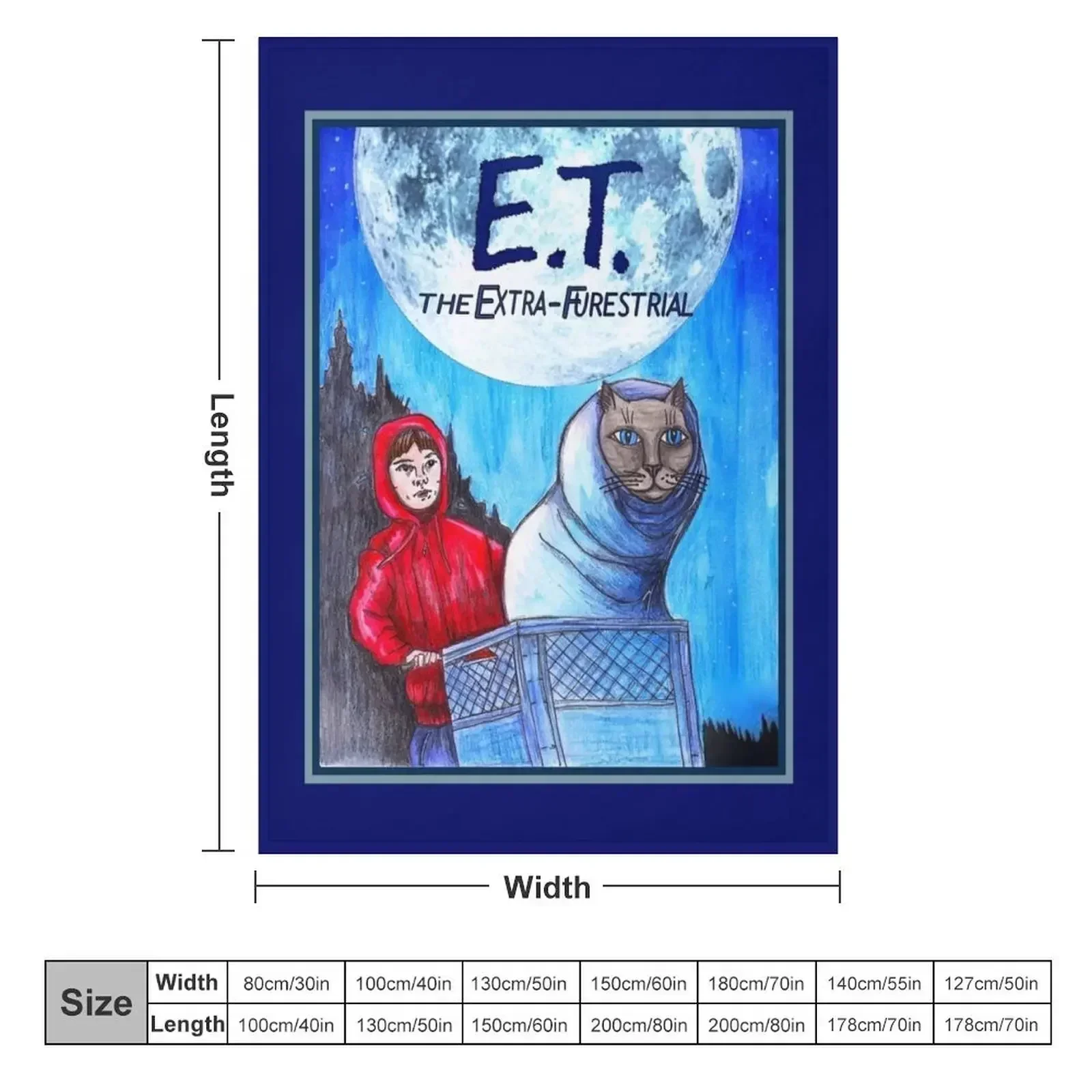 E.T. The Extra-Furestrial Throw Blanket Tourist christmas gifts Blankets