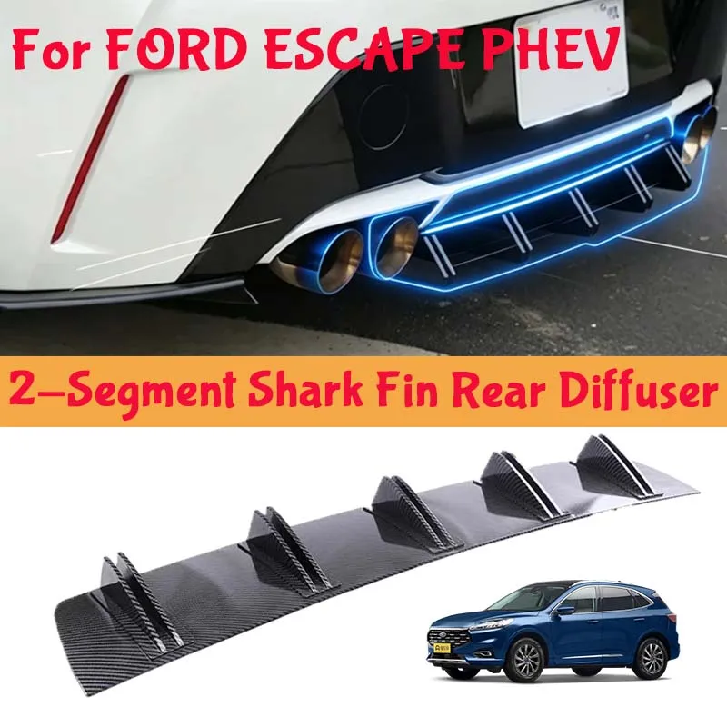 For FORD ESCAPE PHEV Shark Fin Rear Diffuser Split Chassis Spoiler Auto Aerodynamic Parts Aerodynamic Modification