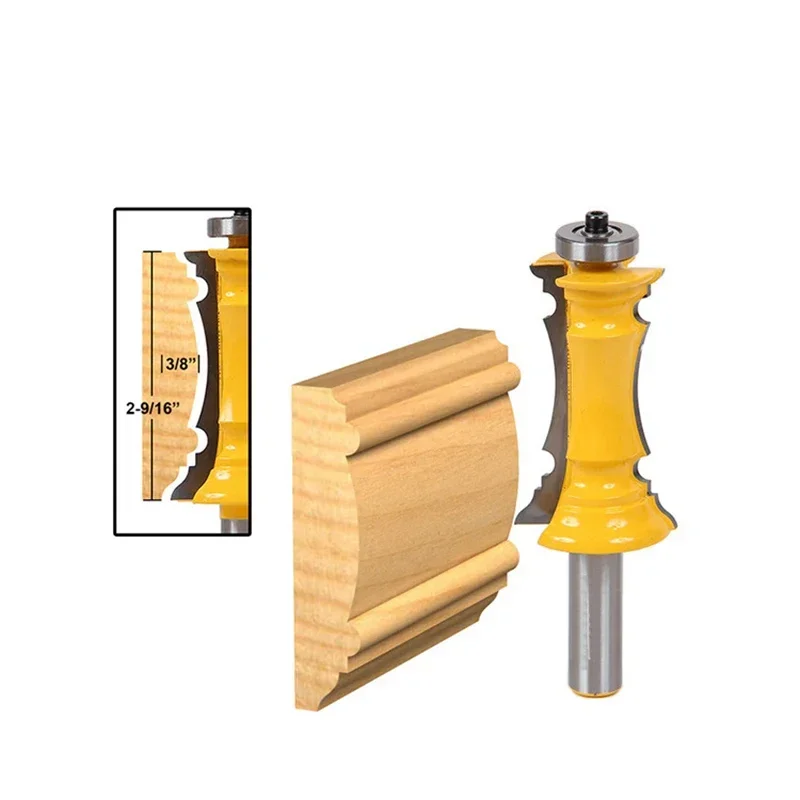 1PC 1/2 "12.7MM Shank Milling เครื่องตัดไม้แกะสลัก Mitered ประตูลิ้นชัก Mouldin Line มีดไม้เครื่องตัด Tenon Router บิต