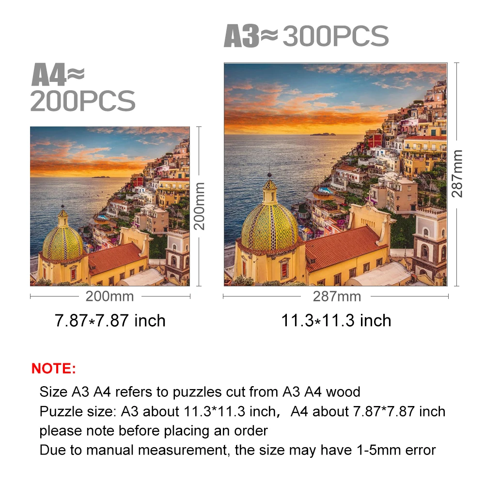 Beautiful Positano Wooden Jigsaw Puzzle Toy Landscape Wood Puzzles For Kids Educational Montessori Puzzle Games Children Gift