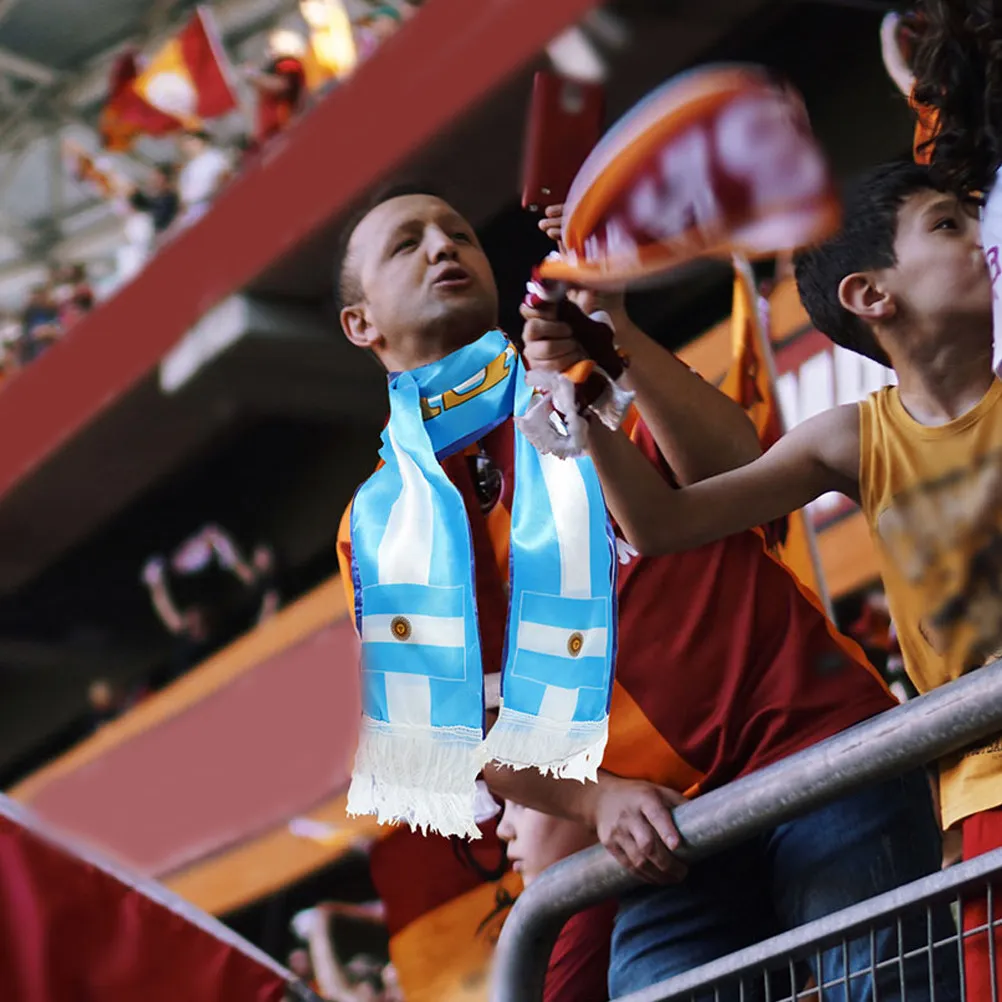 4Pcs Soccer Fan Scarves Traditional Knit National Team Football Scarf Party Sports Event Cheerleading Accessory
