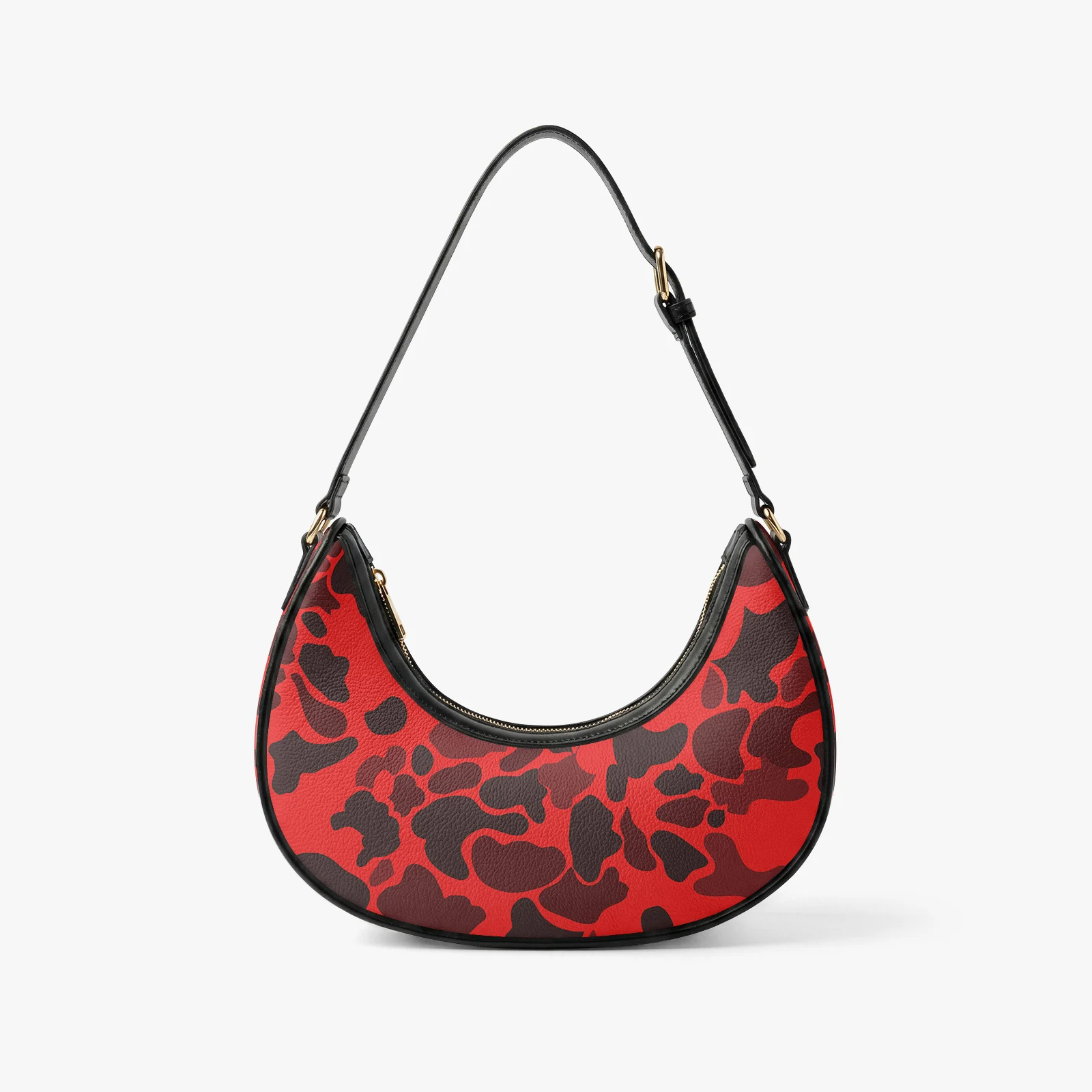 Ladies Custom Style Yellw Multi Camo Loop Bag Pu Leather Shape Bag Cloud Camo Print Womens Single Shoulder Underam Bag