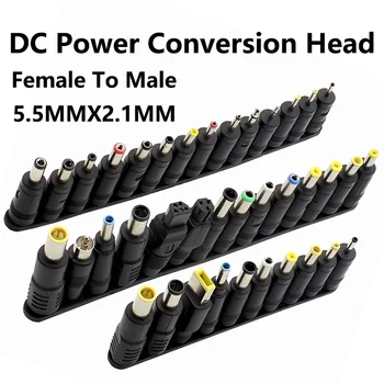 8pcs Set 5.5MM 2.5MM 2.1MM 1.7MM Universal Welding DC Power Adapter Jack Plug Connector Male Female Laptop Charger Connect