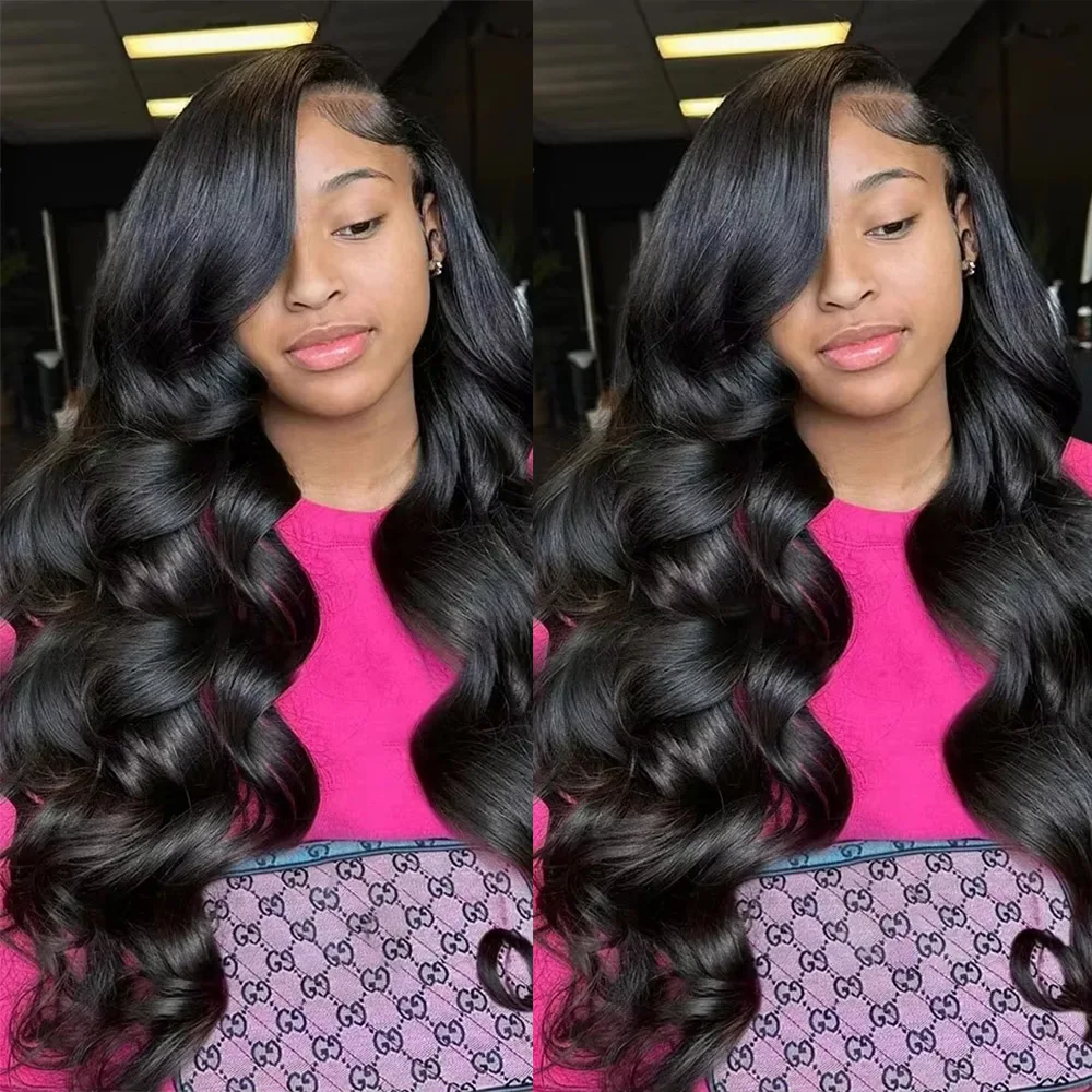 200密度ボディウェーブ人毛ウィッグ-30インチ-13x6-hd透明レースウィッグ-人毛ブラジル産13x5レースフロントウィッグ-女性用