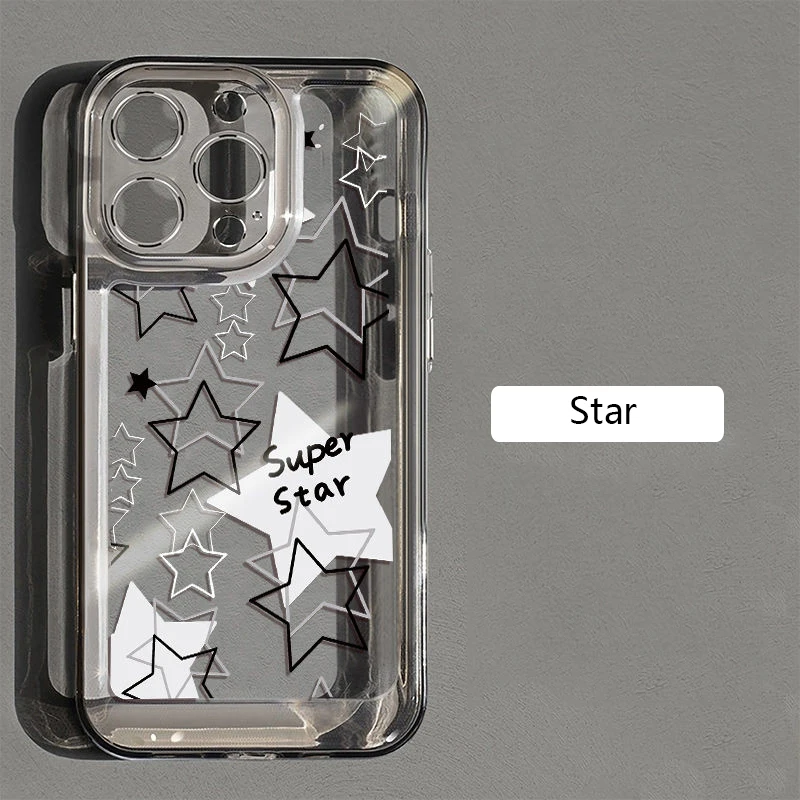 Fashion Super Star Clear Phone Case For Samsung Galaxy S23 Ultra S22 Plus S21 FE A14 A34 A54 A52 A13 A23 A32 A33 A53 Soft Cover