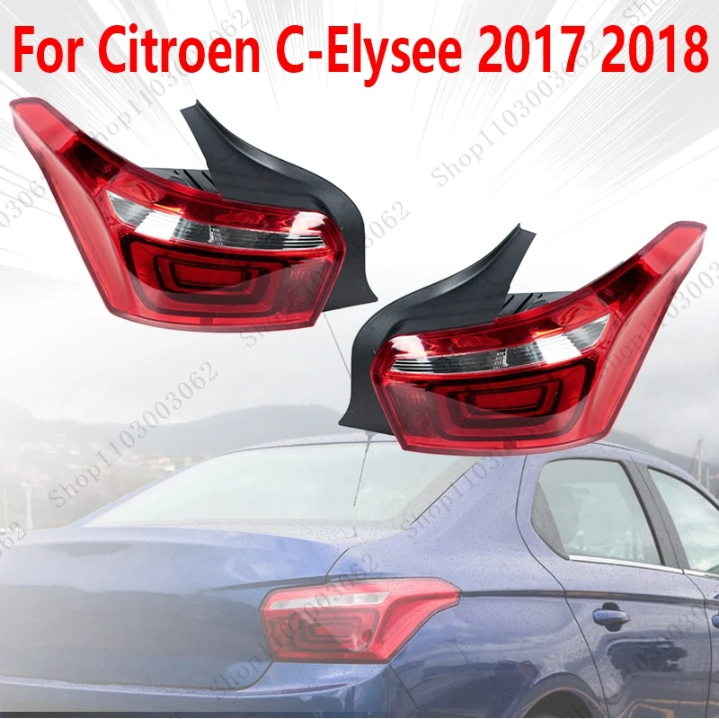 Taillight Assembly LED Car Tail Lamp Brake Lamp Turn Signal Driving Light Accessories For Citroen C-Elysee 2017 2018 9819604280