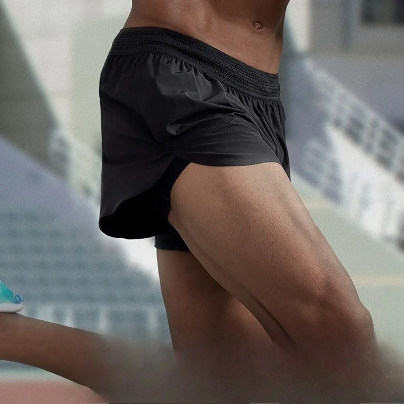 

Бесшовные быстросохнущие шорты для мужчин, ультралегкие, для бега и спорта, 3-дюймовые шорты с подкладкой, штаны для трейлраннинга