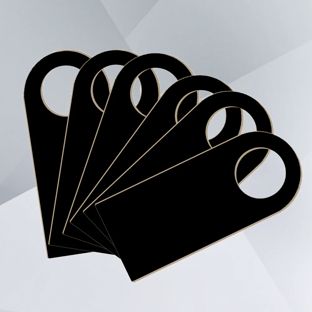 

6Pcs Mini Wooden Chalkboard Door Knob Hang Tags Eco Friendly Reusable Message Board for Bedrooms Kitchen Cabinet Signs