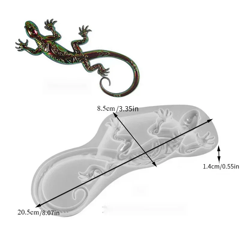 Pattern Gecko Sea Turtle Ornament Silicone Mold DIY Crystal Epoxy Resin Plaster Mold - view 4