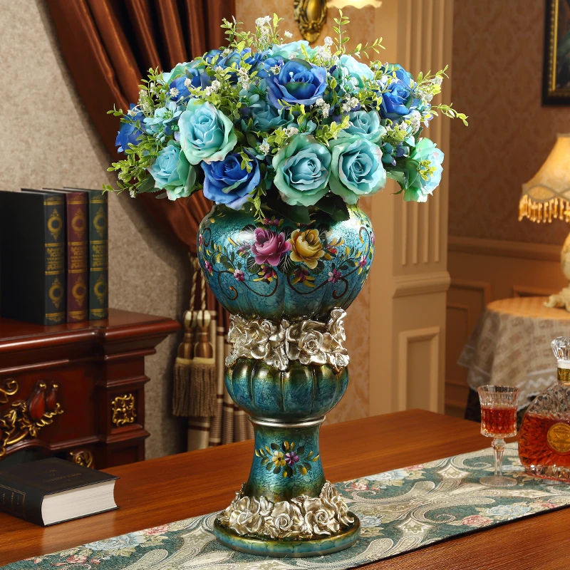 

Furniture for small-sized apartments home decoration floor-to-ceiling large vase flower arrangement ornament luxury handicra