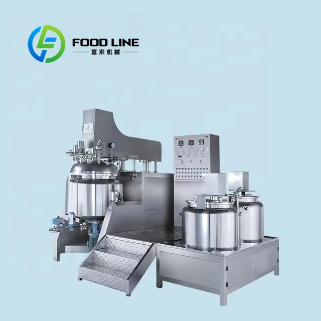 Customize High Productivity Homogenizer Vacuum Emulsifying Machine 6.5kW 500-2000L Stainless Cosmetics Manufacturing