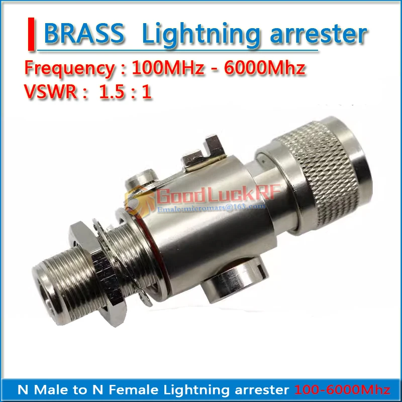 L16 N Male to N Female Lightning Arrester 100-6000MHZ Interphone Lightning Arrester MC-6bp Surge Protector GPS