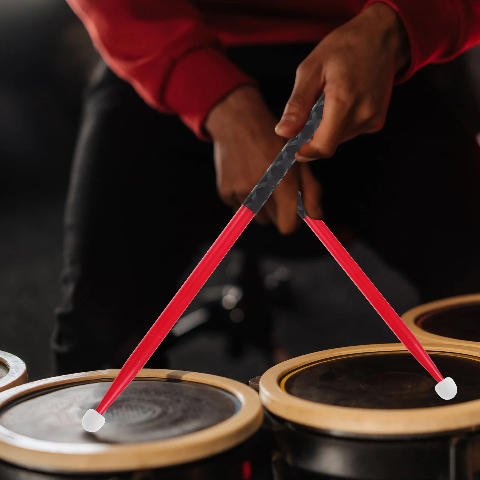 

2pcs 1 Pair Silicone Mute Tips Quiet Practice Replacement Silent Tips Durable Drumstick Protectors Noise Reduction Drum Practice