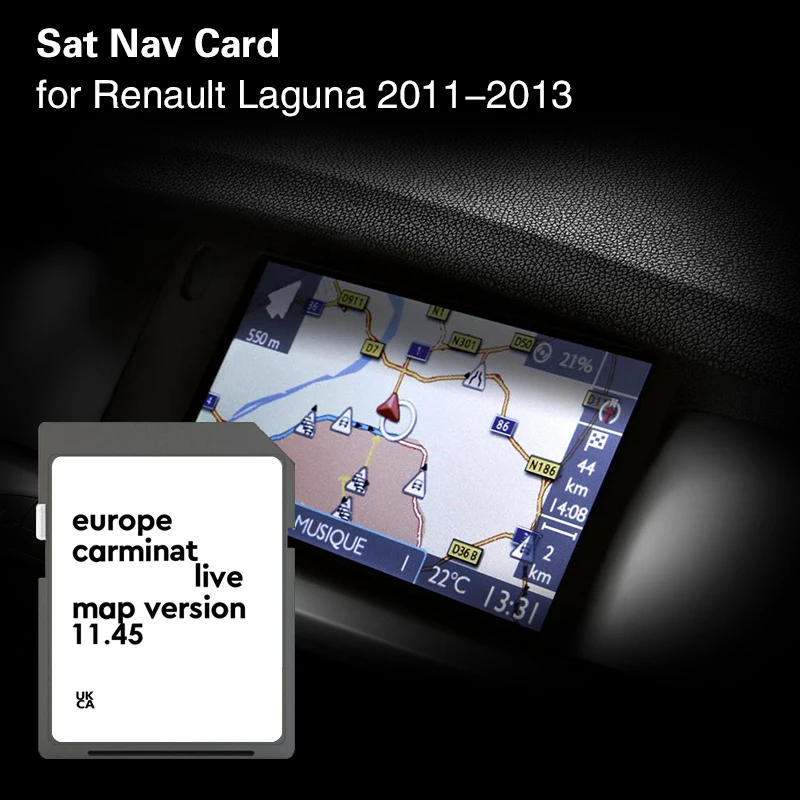 

Suitable for Renault Laguna 2011 2012 2013 Live 11.45 8GB Cover Norway Sweden Netherlands Austria Map Navigation SD Card