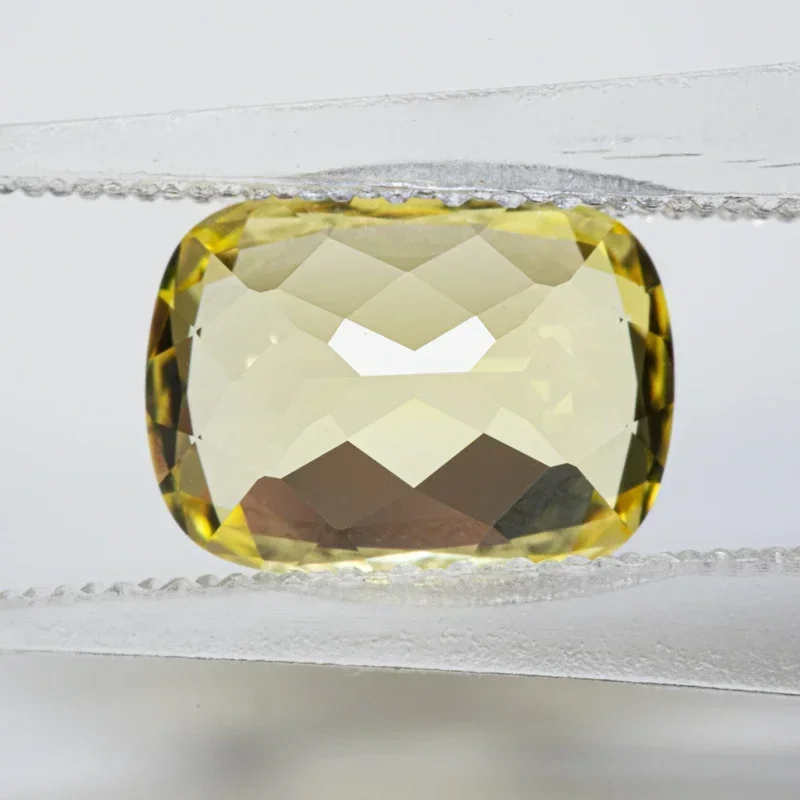 Lab Grown Sapphire Yellow Colour Rectangular Cushion Shape VVS1 Charms DIY Jewel Making Material Selectable AGL Certificate