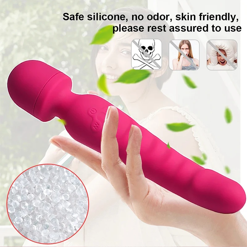 Potente vibratore riscaldato Dildo pene realistico AV bacchetta magica punto G vibratore vaginale massaggiatore clitoride giocattoli adulti del