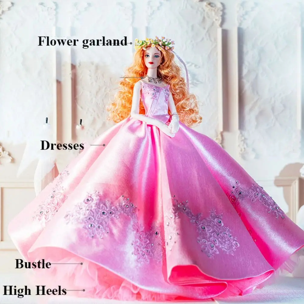 Vestidos Rosa de Supermodelo da Moda Europeia, Presente de Luxo para Colecionadores, Vestidos de Casamento em Renda, Conjunto de Acessórios DIY