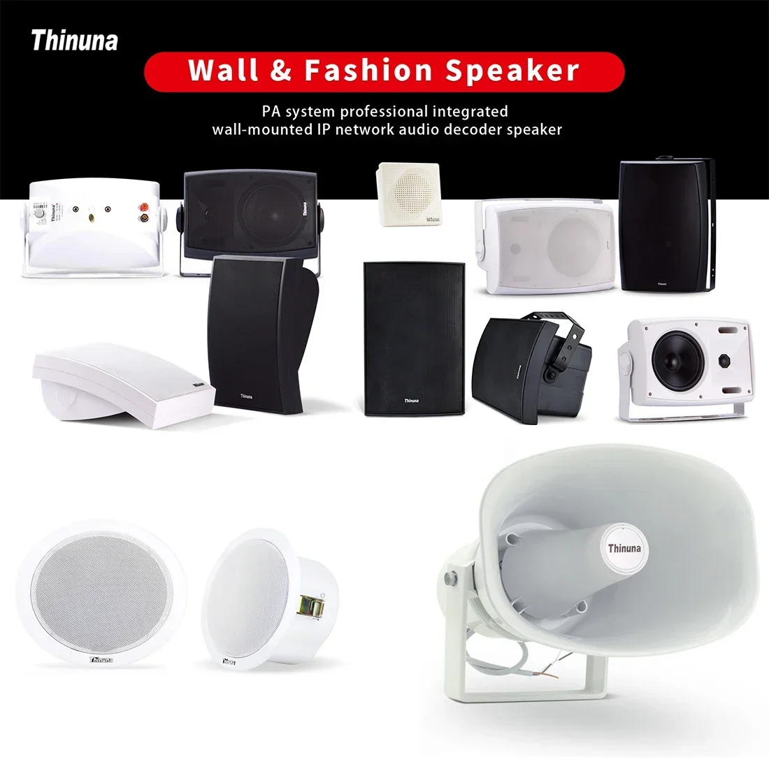 

Thinuna MS-10SUB Public Address Sound System High Quality Heavy Bass Ceiling Subwoofer In-ceiling Woofer Bass Speaker