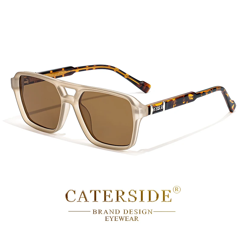 CATERSIDE Mode Punk Sonnenbrille Männer Quadratischen Rahmen Flache Top Doppel Brücke Hohe Qualität Sonnenbrille Frauen Party Festival Geschenke – Detail 16