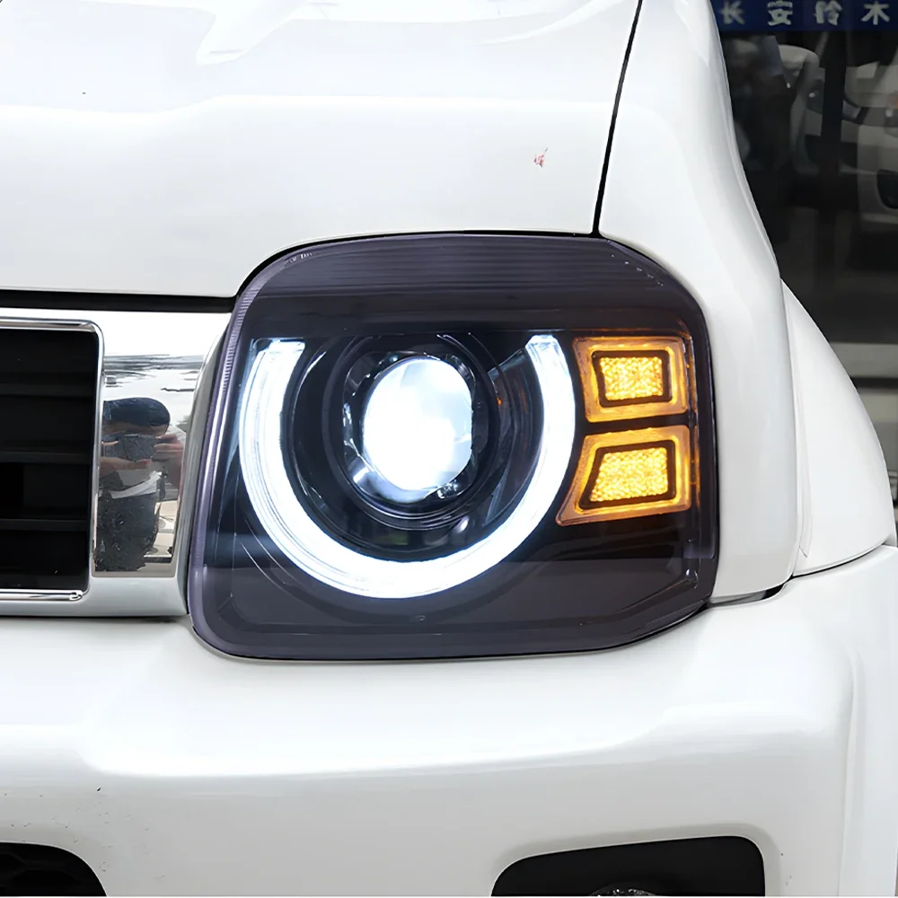 Car Front Lamps For Suzuki Jimny 2007-2015 LED Auto Headlights Assembly Upgrade Defender Style Projector Lens Car Accessories