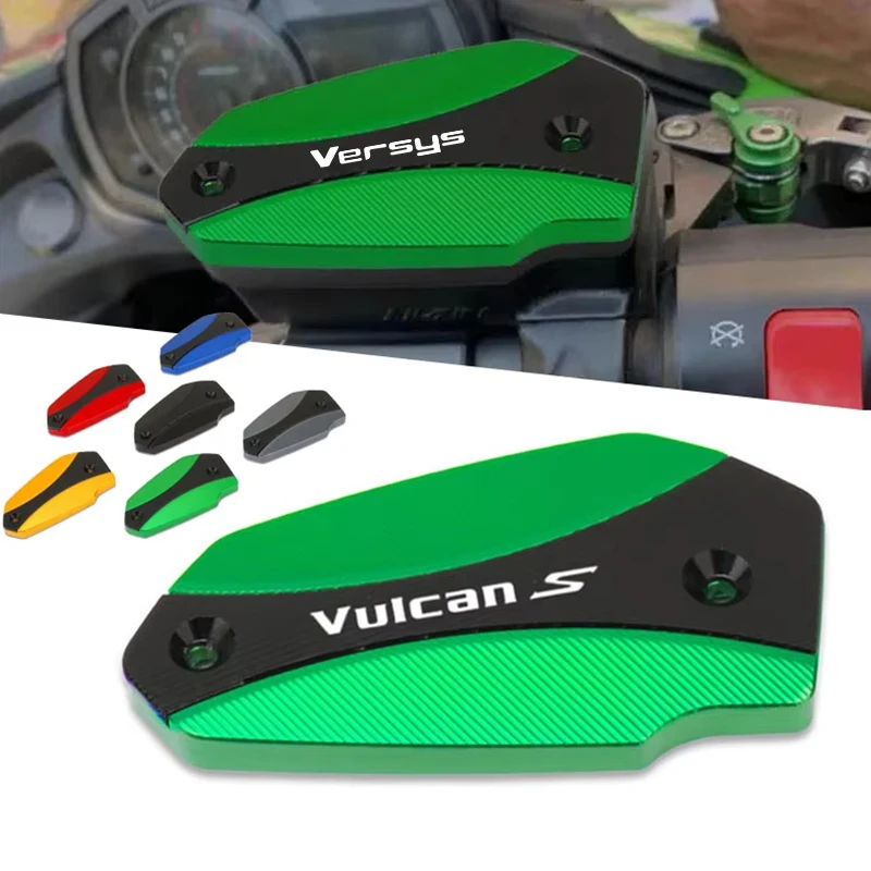 Motorcycle CNC Front Brake Reservoir Fluid Tank Oil Cup Cover Fit For Versys 650 Versys650 KLE650 Vulcan S 650 VN650