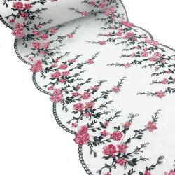 20Yards Two Tones Embroidered Lace Trim For Sewing Clothes Accessories Lingerie Lolita Curtains Dress DIY