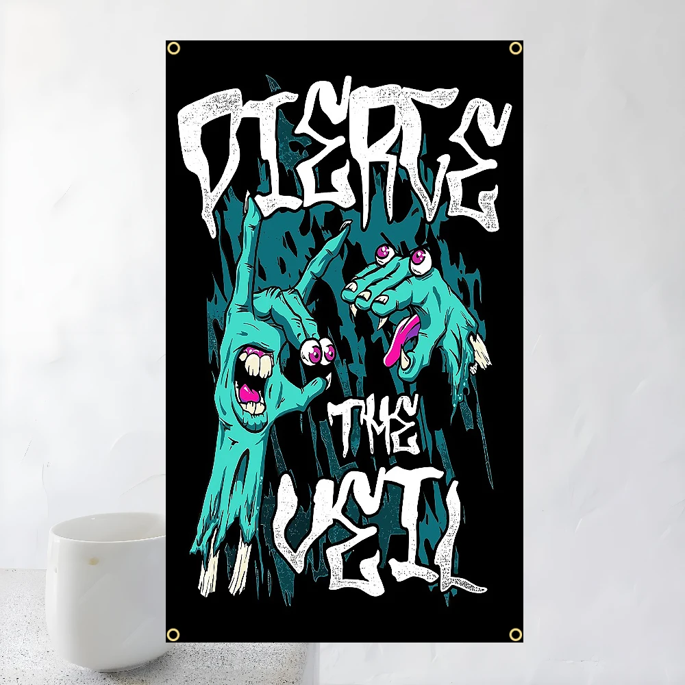 60x90cm 90x150cm Heavy P-Pierces-the-V-veilS-Rock Band Rap-Metal Music Album Flags Polyester Printed Banner For Home Decoration