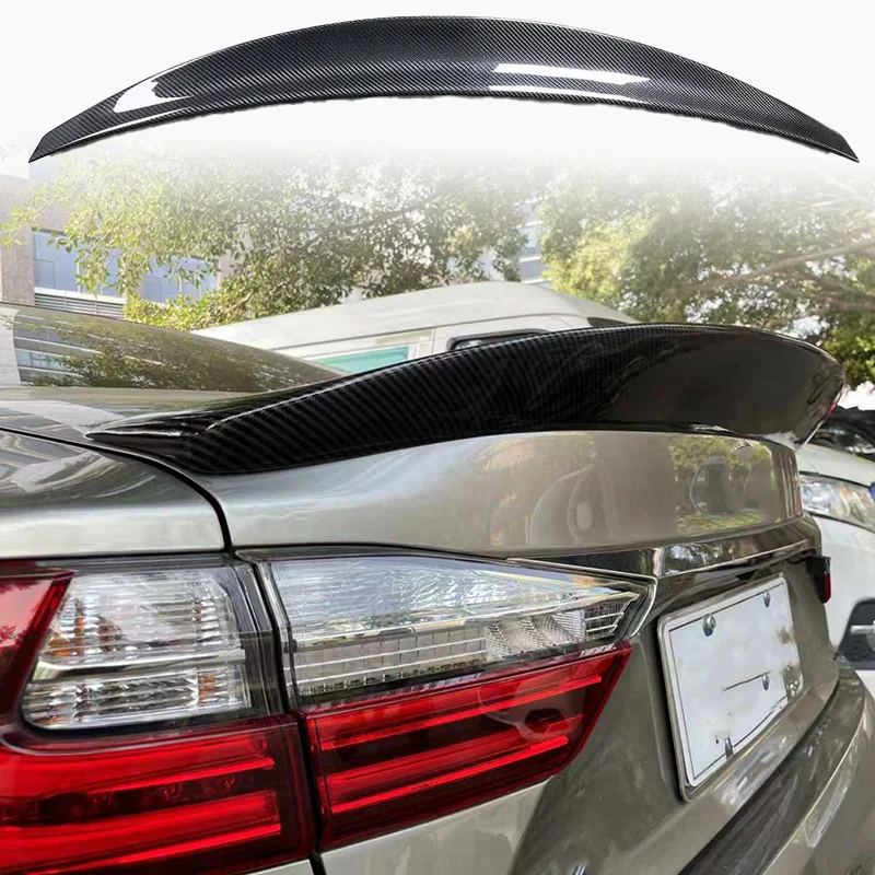 For Lexus ES 2014-2017 ES200 ES250 ES300H ES350 HK Style Real Carbon Fiber Trunk Spoiler Racing Modification Parts