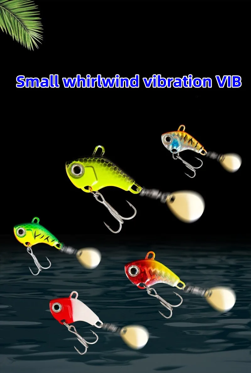 Angeln Locken Set 5 stücke Wobble Rotierenden Metall VIB Vibration Köder Spinner Löffel Jig Meer Lockt Künstliche Harte Köder Pailletten angelgerät – Detail 2