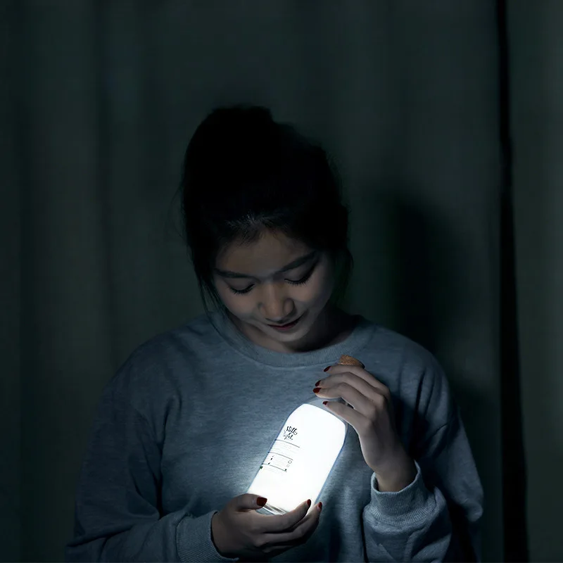 Milk Bottle Sleep Creative Atmosphere Charging With Message Bedside Decoration Small Night Lamp Portable Home Use