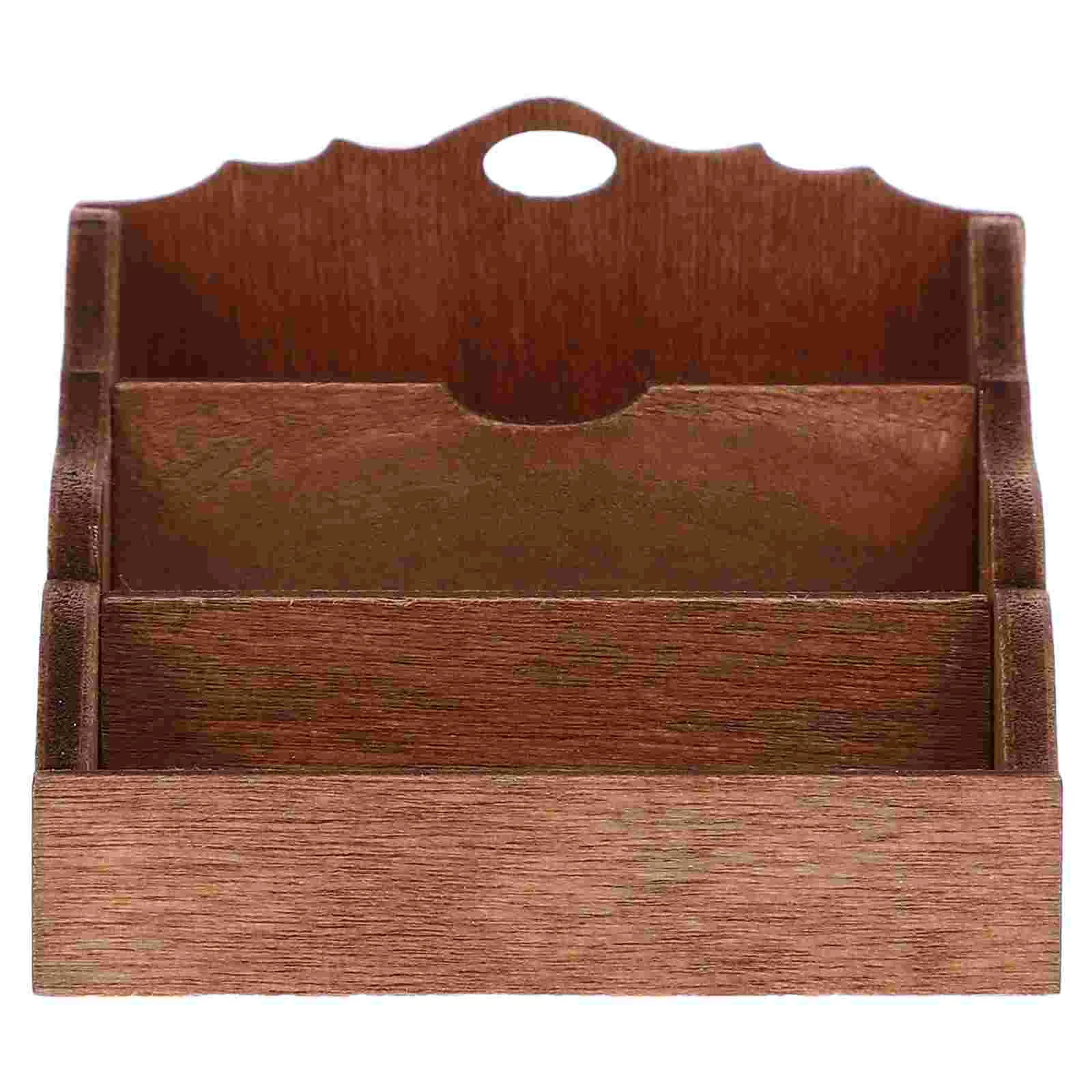 Simulated Storage Rack Dolls Miniatures Bookcase Toy The House Desktop Stand Wood Furniture Model