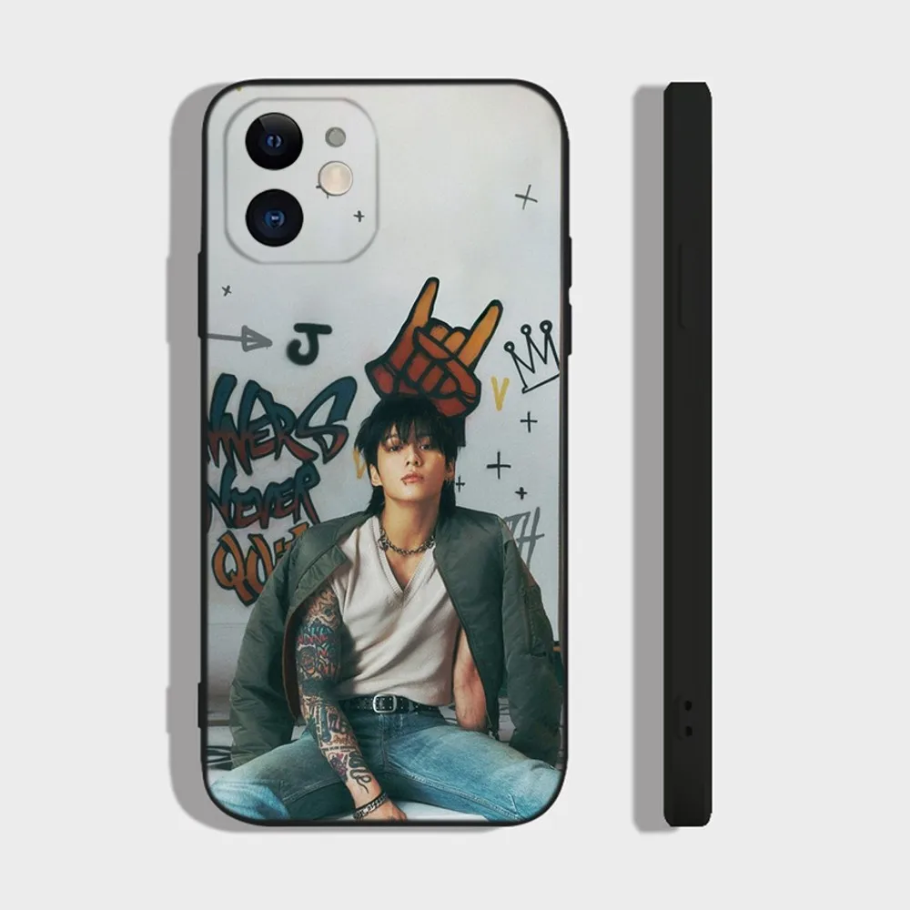 Kpop J-JungkookS Never Let Go Phone Case For iPhone 16,15,14,13,12,11 Plus,Pro,Max,XR,XS,X,7,8 Plus,SE,Mini Silicone Soft