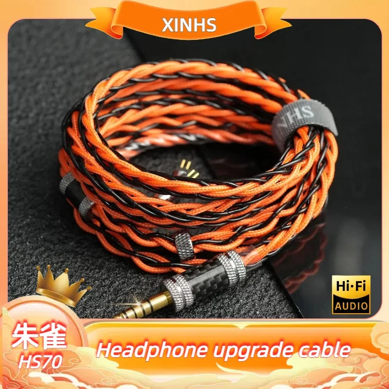 HS70 Five Element Hybrid 7N OCC Headset HiFi Upgrade Cable 2pin MMCX HD650 es adecuado para CKLVX D41 brave F1 AKG MK4 IEM.