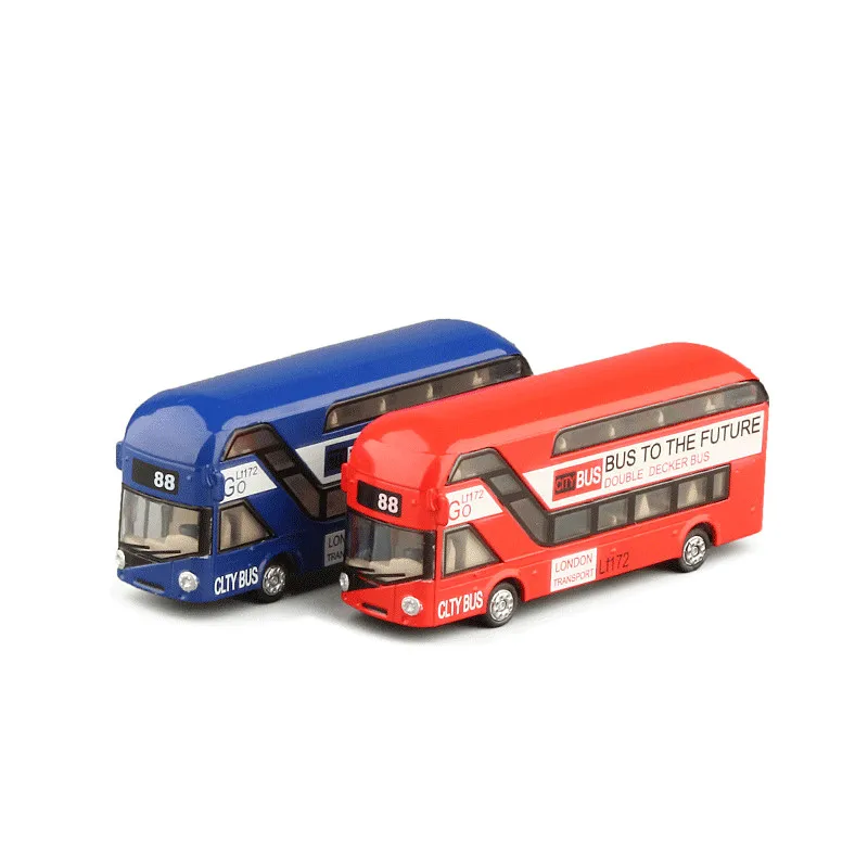 New product 1: 87 alloy pull back mini London bus model,simulation of travel convertible bus toys,wholesale