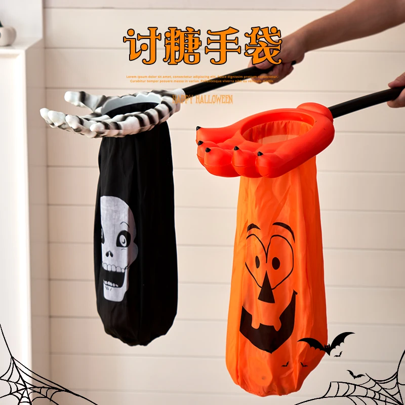 

Halloween Decoration Trick or Treat Bags Kids Handheld Candy Cloth Bags Pumpkin Bags Pumpkin Buckets Candy Buckets Toy Festive