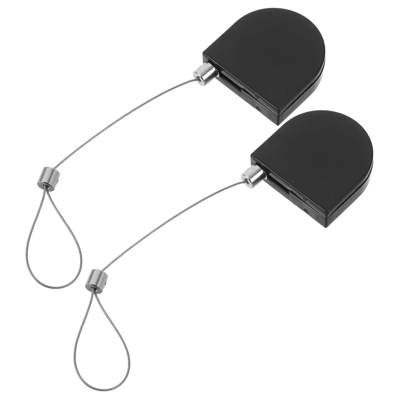 

2Pcs Jewelry Display Anti-Theft Box Retractable Safety Lock Tether Remote Control Cable Tie Telescopic Security Lock Showcase