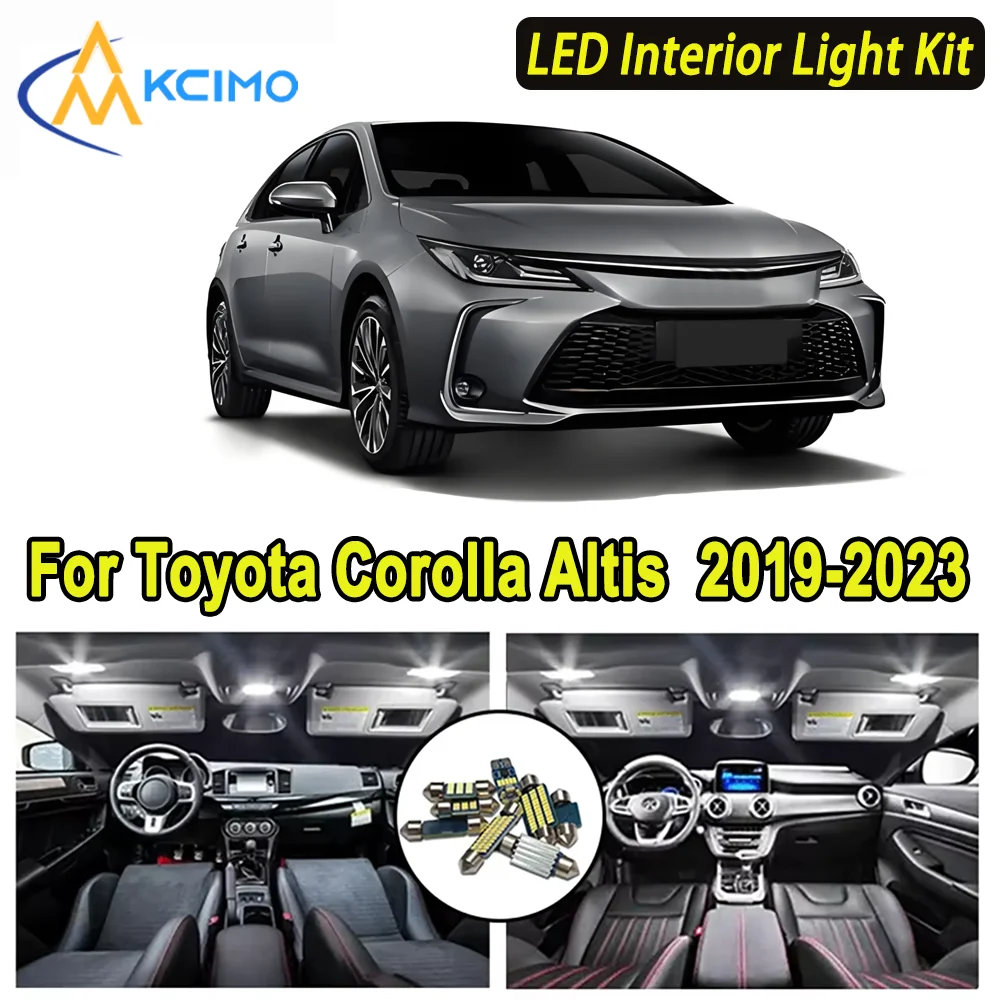 

Kcimo LED For Toyota Corolla Altis (2019-2023) Premium Bright LED Interior Dome Map Trunk Light Kit Car Led Lamps Car LED Lights