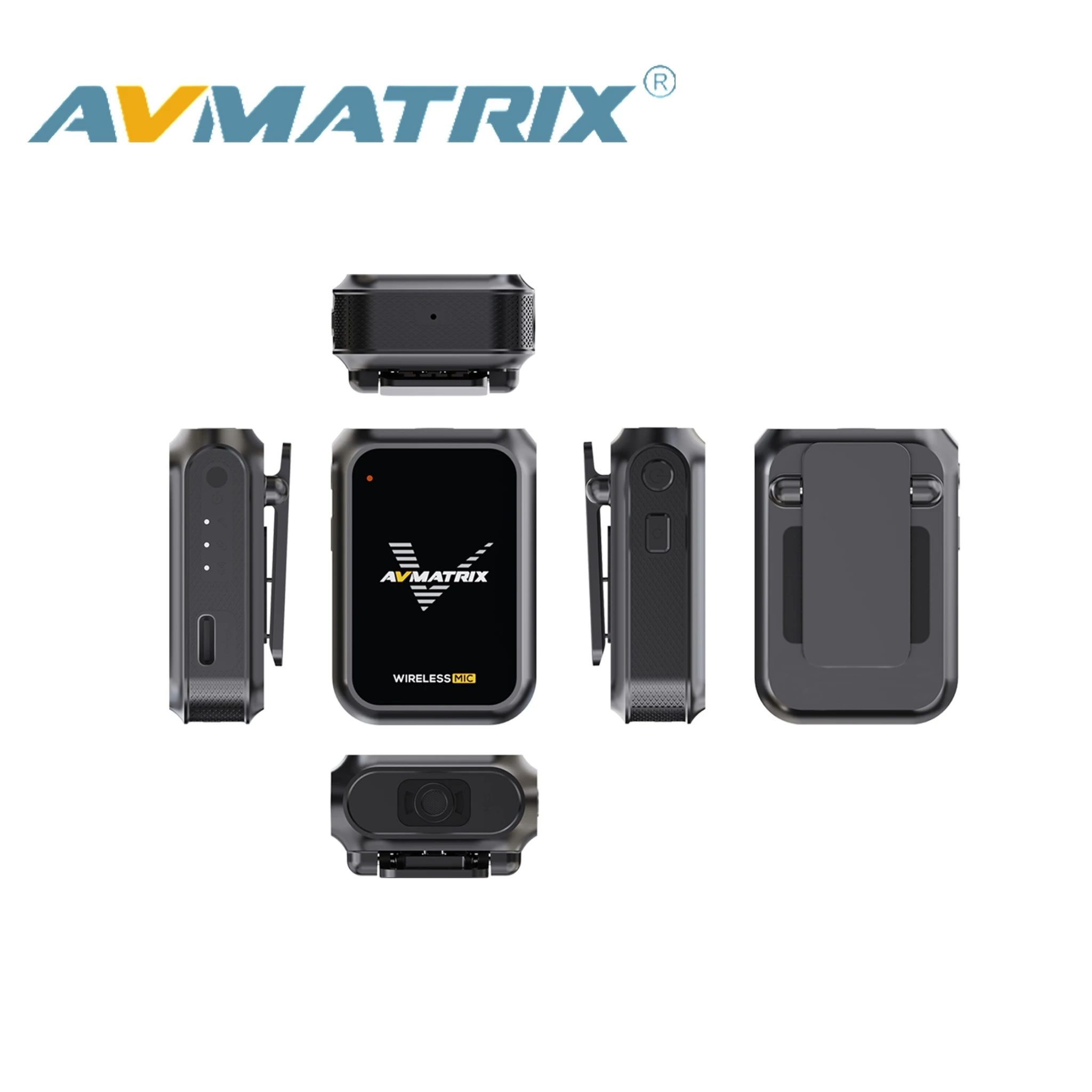 AVMATRIX 2.4G Wireless Lavalier Microphone for Vlog | Auto Pairing TX RX Set | 3.5mm Output Digital Audio Mic with 15H Battery